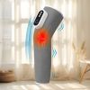 Cordless Leg Massager Air Compression Massager with Heat Thigh Knee Calf Massager with 3 Modes Adjustable Wrap for Pain Relief