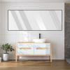 Full Length Mirror 63x18.9in Aluminum Alloy Wall Mirror Free Standing Floor Mirror Hanging Leaning Against Wall for Dressing Bedroom Living Room