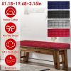 Bench Seat Cushion For Indoor Outdoor Furniture Non Slip Long Chair Cushion with Ties Strap  Swing Cushion 51.18x19.68IN For Garden Patio Balcony Entr