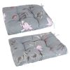2Pcs Rocking Chair Cushion Upper And Lower Back And Seat Sets with Non-Slip Ties Polyester Fiber Filling Comfortable for Indoor Home Office Car