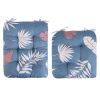 2Pcs Rocking Chair Cushion Upper And Lower Back And Seat Sets with Non-Slip Ties Polyester Fiber Filling Comfortable for Indoor Home Office Car