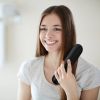 Cordless Negative Ion Hair Straightener Brush Rechargeable Mini Styling Comb with 12 Heating Levels Anti-scald 30S Preheating 30Mins Auto Sleep LCD Di